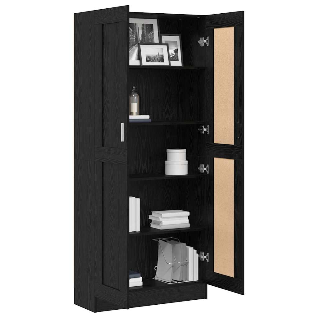 vidaXL Βιβλιοθήκη Μαύρη δρυς 82.5 x 30.5 x 185 cm Επεξεργασμένο ξύλο