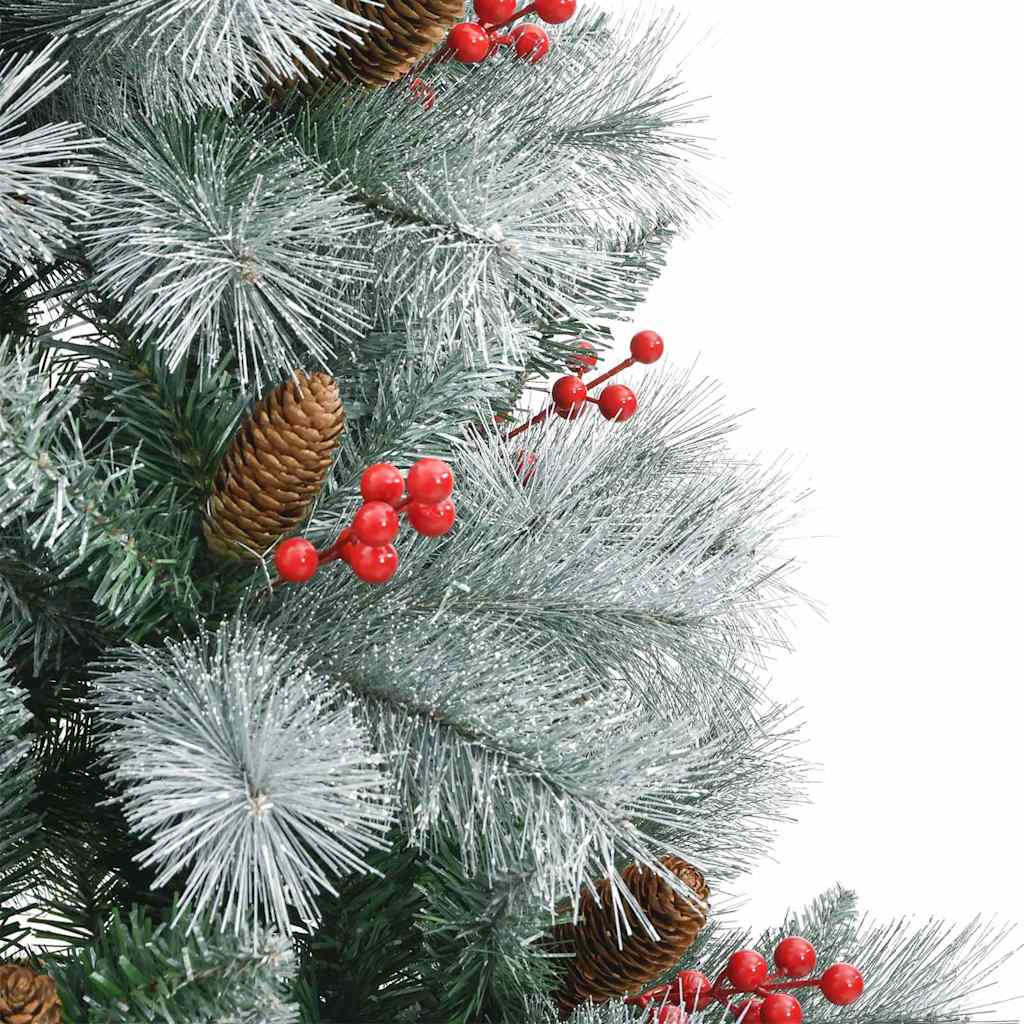 vidaXL Τεχνητό Χριστουγεννιάτικο Δέντρο Πράσινο και λευκό 210 cm