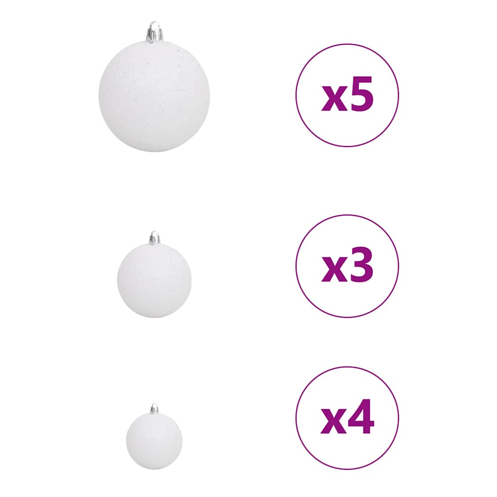 vidaXL Λεπτό Χριστουγεννιάτικο Δέντρο Λευκό 150 cm PVC