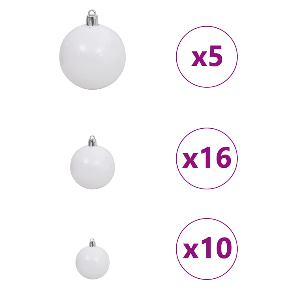vidaXL Τεχνητό Χριστουγεννιάτικο Δέντρο με 300 LED Λευκό 180 cm