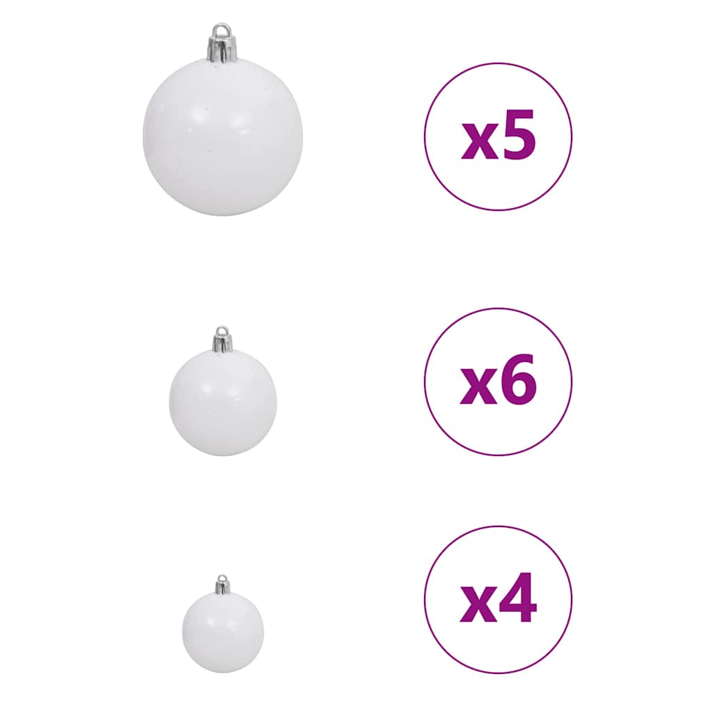 vidaXL Χριστουγεννιάτικο Δέντρο Λευκό 120 cm PE