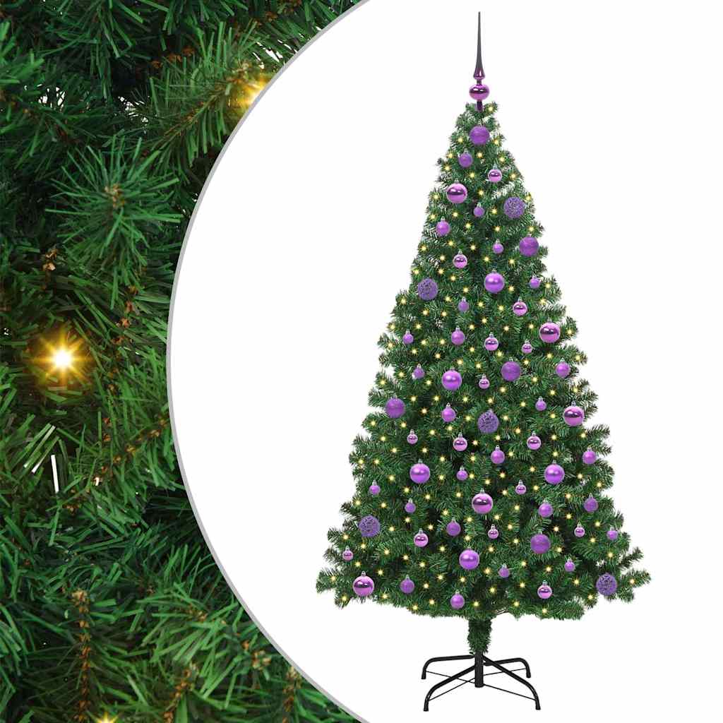 vidaXL Τεχνητό Χριστουγεννιάτικο Δέντρο με 300 LED Πράσινο 180 cm