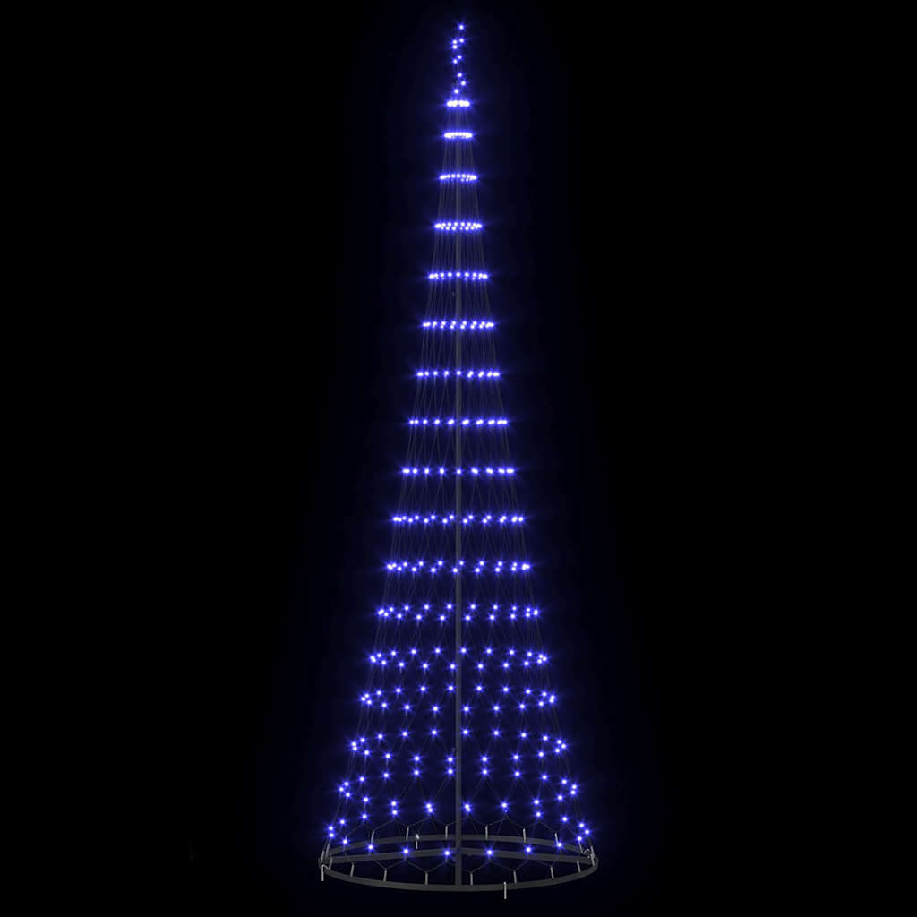 vidaXL LED Χριστουγεννιάτικο Δέντρο με 355 LED Μπλε 302,5 εκ. Μέταλλο