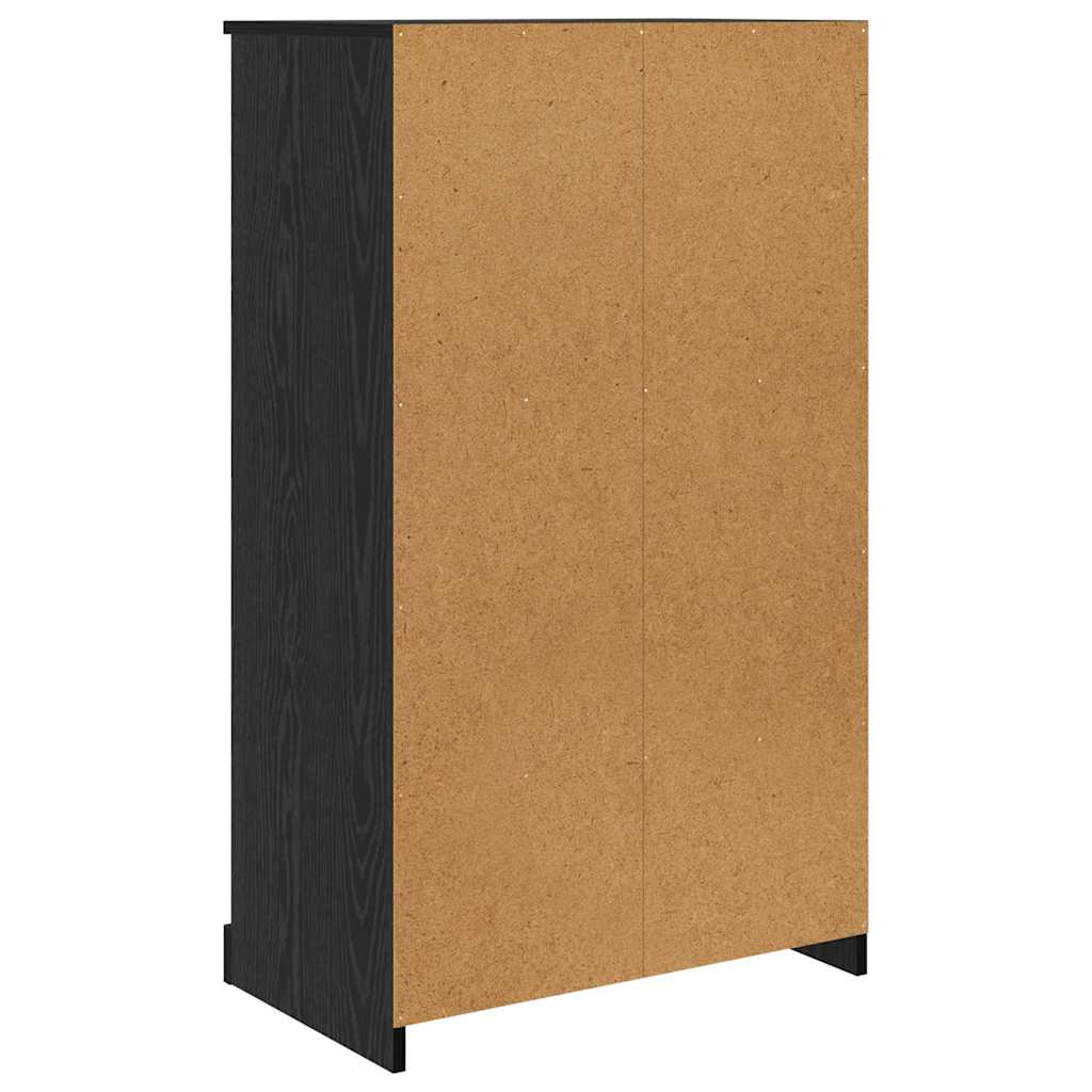 vidaXL Highboard με συρτάρι 3 pcs Μαύρη Οξυά Επεξεργασμένο ξύλο