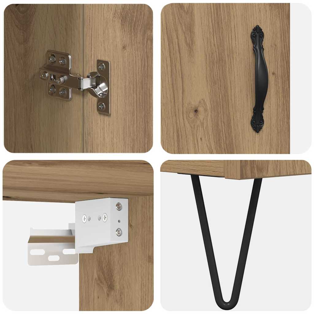 vidaXL Highboard Artisan Oak 34,5 x 34 x 90 εκ. Επεξεργασμένο ξύλο