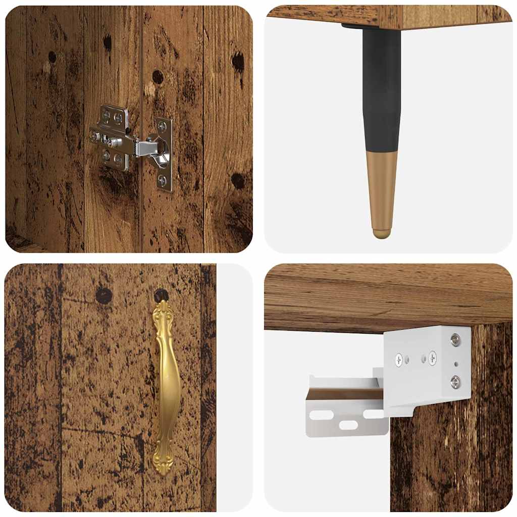 vidaXL Highboard Παλιό Ξύλο 69,5 x 34 x 90 εκ. Επεξεργασμένο ξύλο