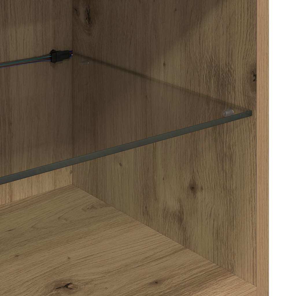 vidaXL Μονάδες Τοίχου Τηλεόρασης 8 τμχ. Artisan Oak Επεξεργασμένο Ξύλο