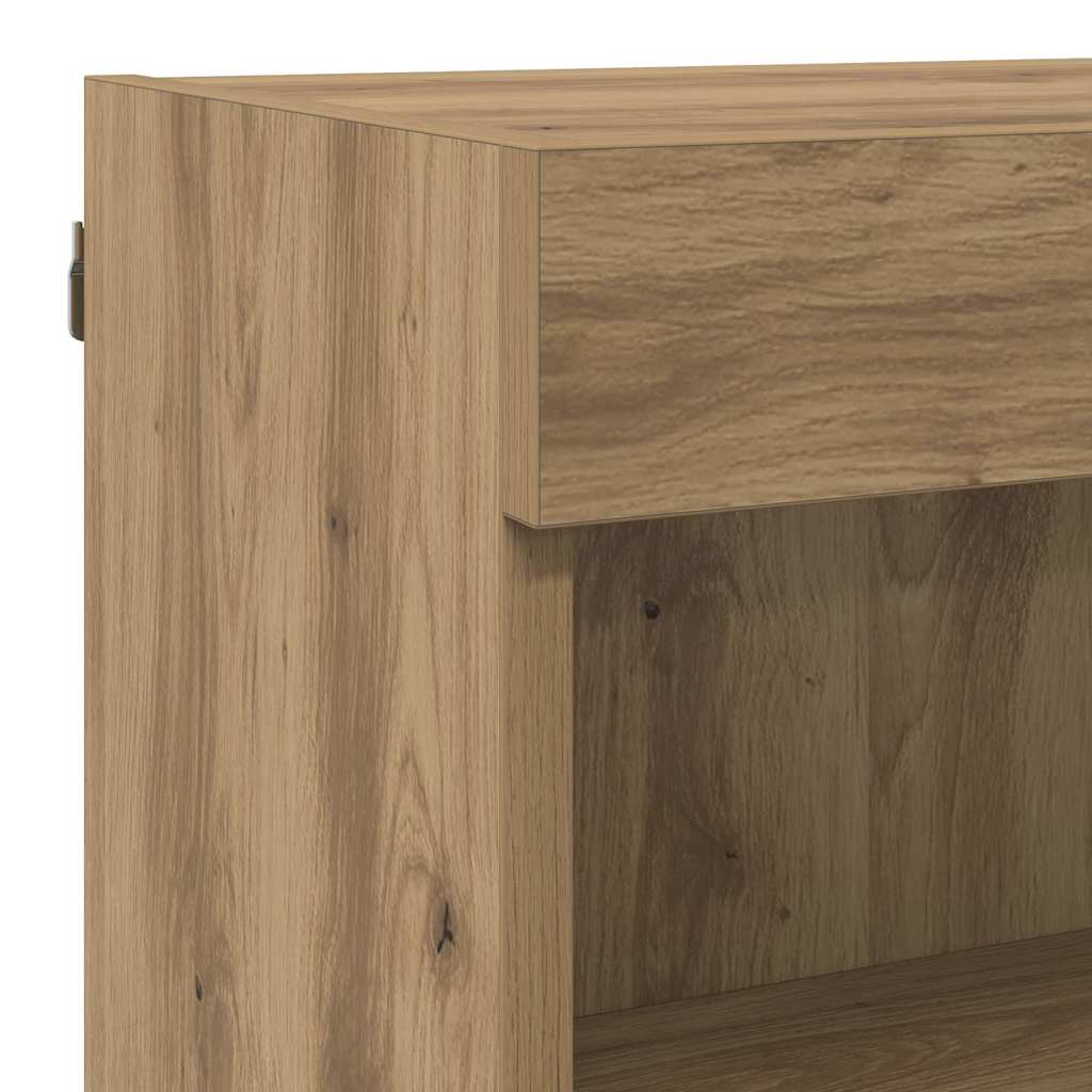 vidaXL Μονάδες Τοίχου ΤV με LED 6 τμχ. Artisan Oak Επεξεργασμένο Ξύλο