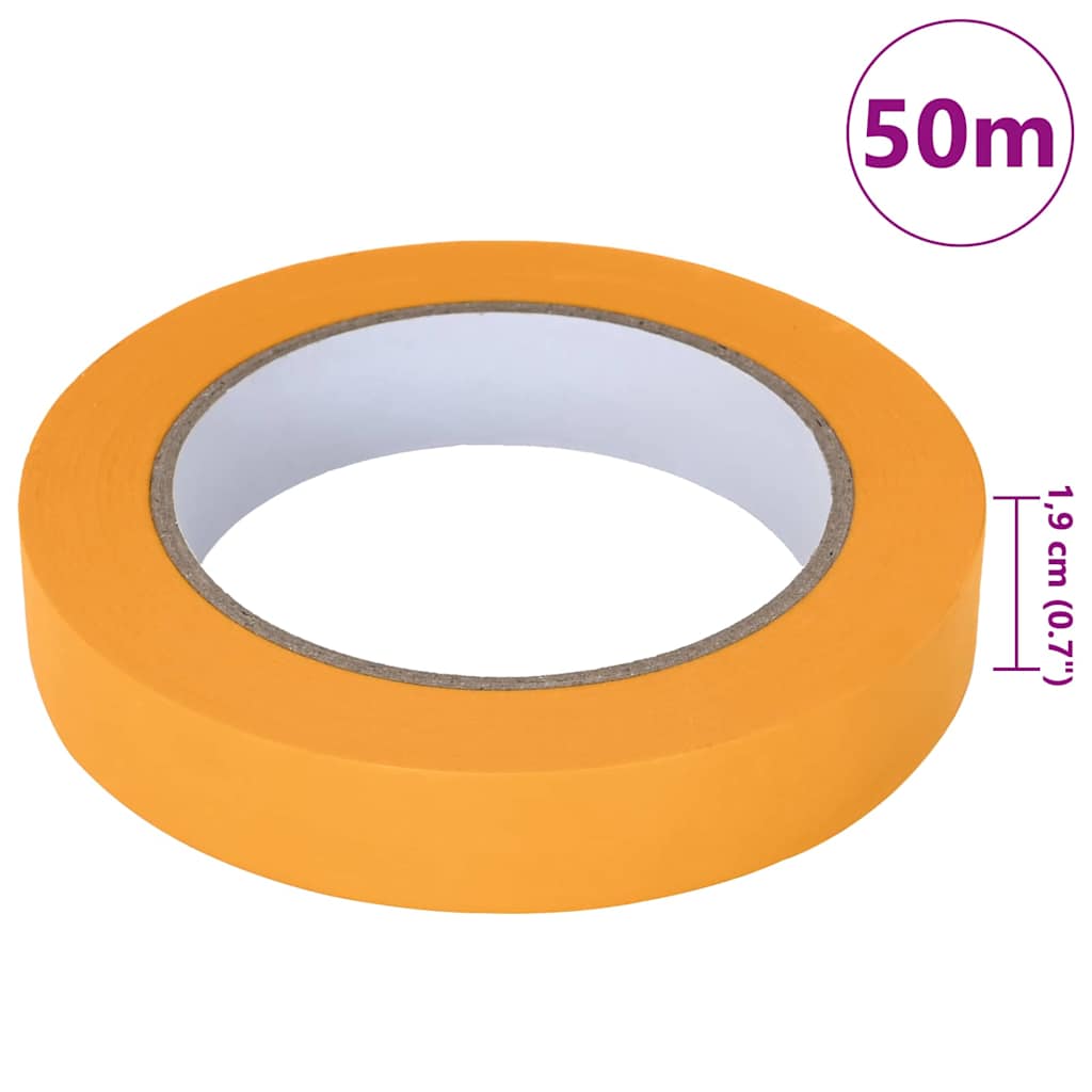 vidaXL Ταινίες Μάσκας για Ζωγράφους 50 pcs Κίτρινο 19mm x 50m Χαρτί