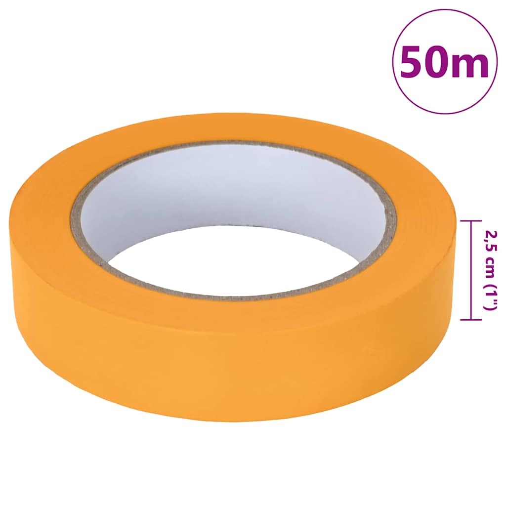 vidaXL Ταινίες Μάσκας για Ζωγράφους 24 pcs Κίτρινο 25mm x 50m Χαρτί