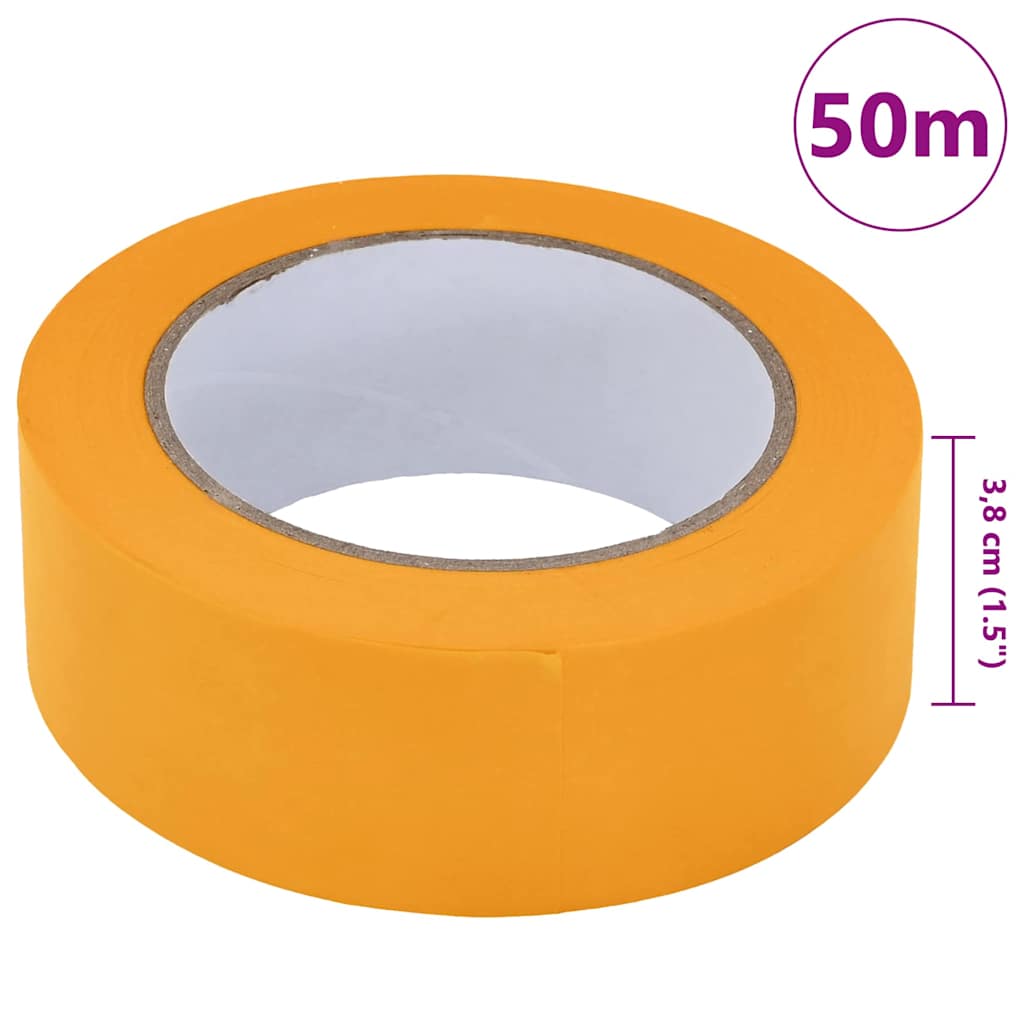 vidaXL Ταινίες Μάσκας για Ζωγράφους 50 pcs Κίτρινο 38mm x 50m Χαρτί