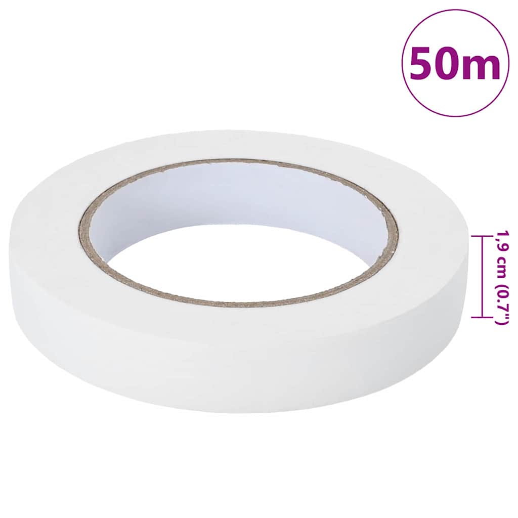 vidaXL Ταινίες Μάσκας για Ζωγράφους 50 pcs Λευκό 19mm x 50m Χαρτί