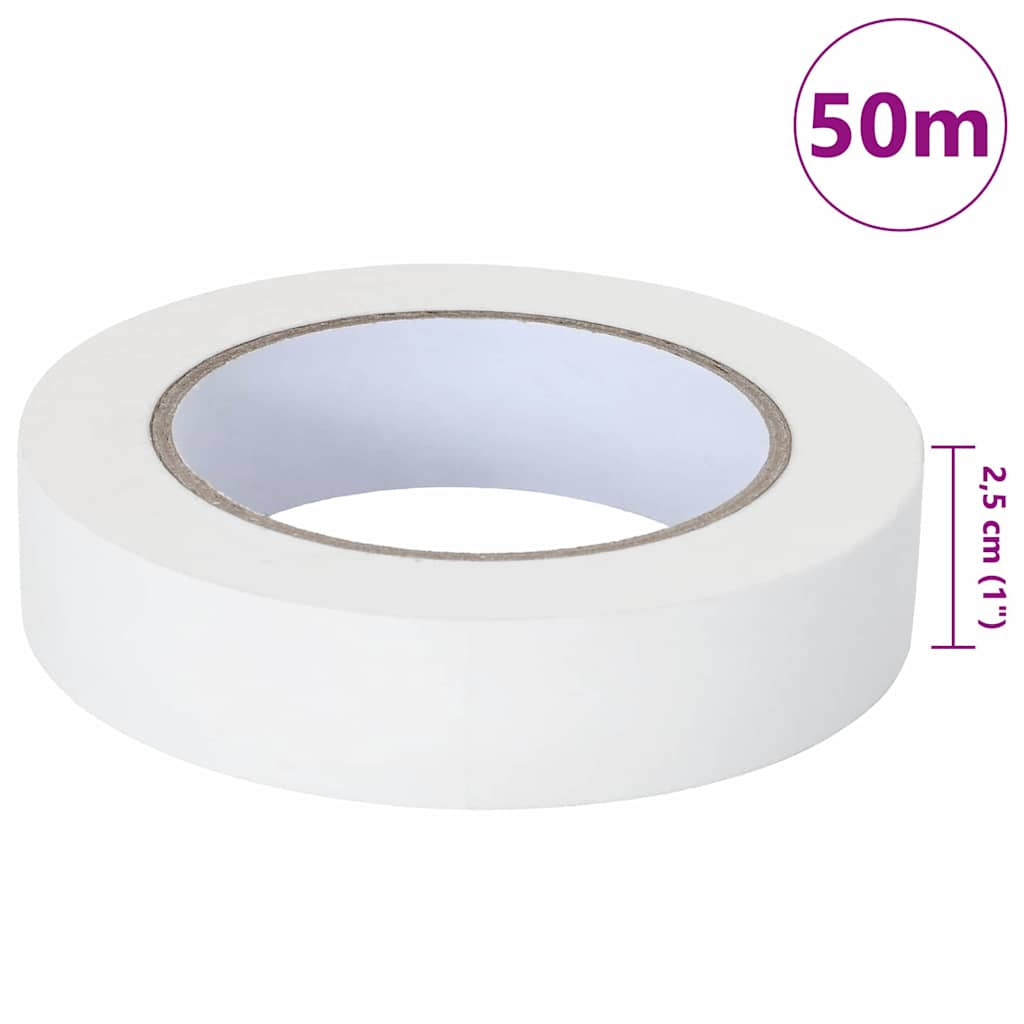 vidaXL Ταινίες Μάσκας για Ζωγράφους 12 pcs Λευκό 25mm x 50m Χαρτί