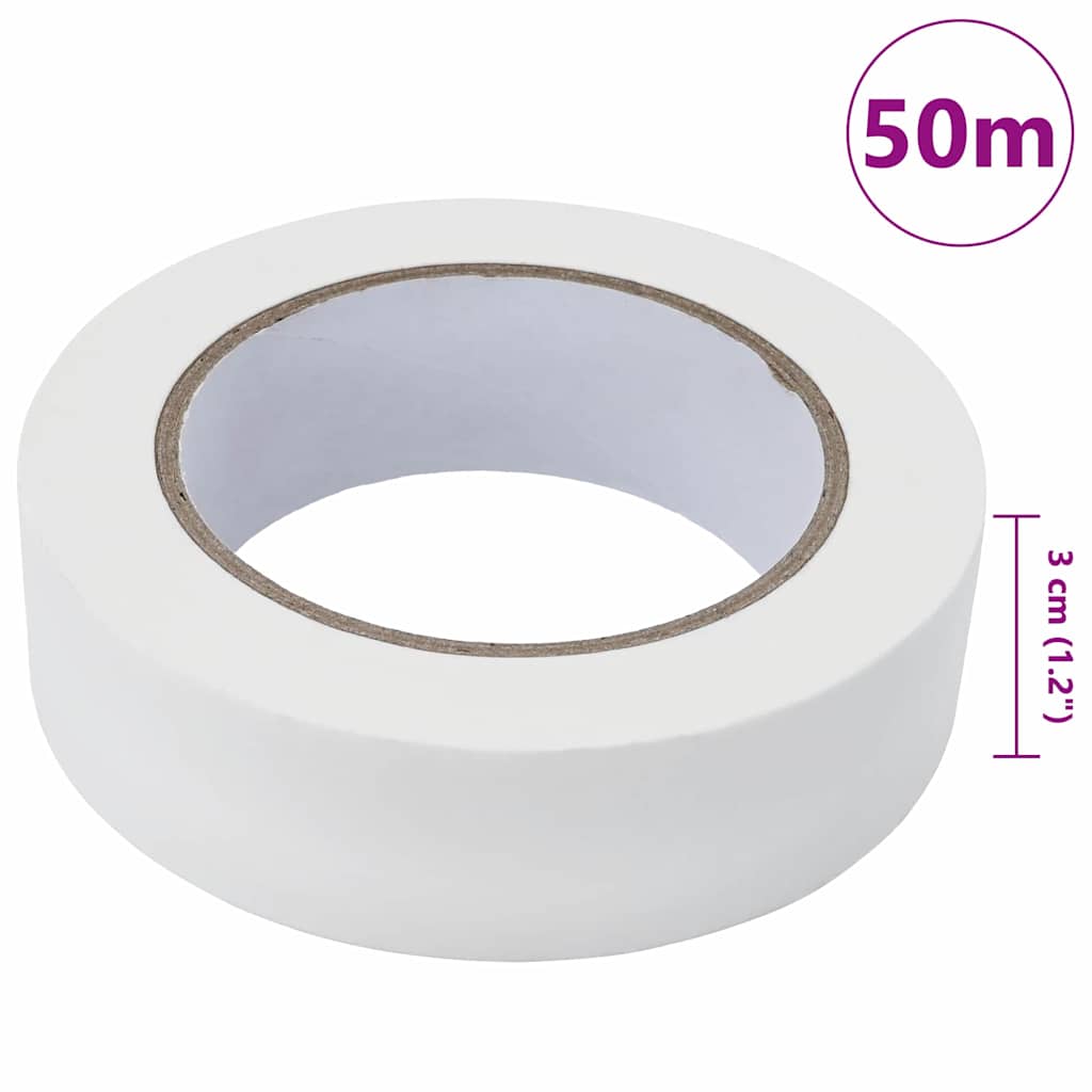 vidaXL Ταινίες Μάσκας για Ζωγράφους 50 pcs Λευκό 30mm x 50m Χαρτί