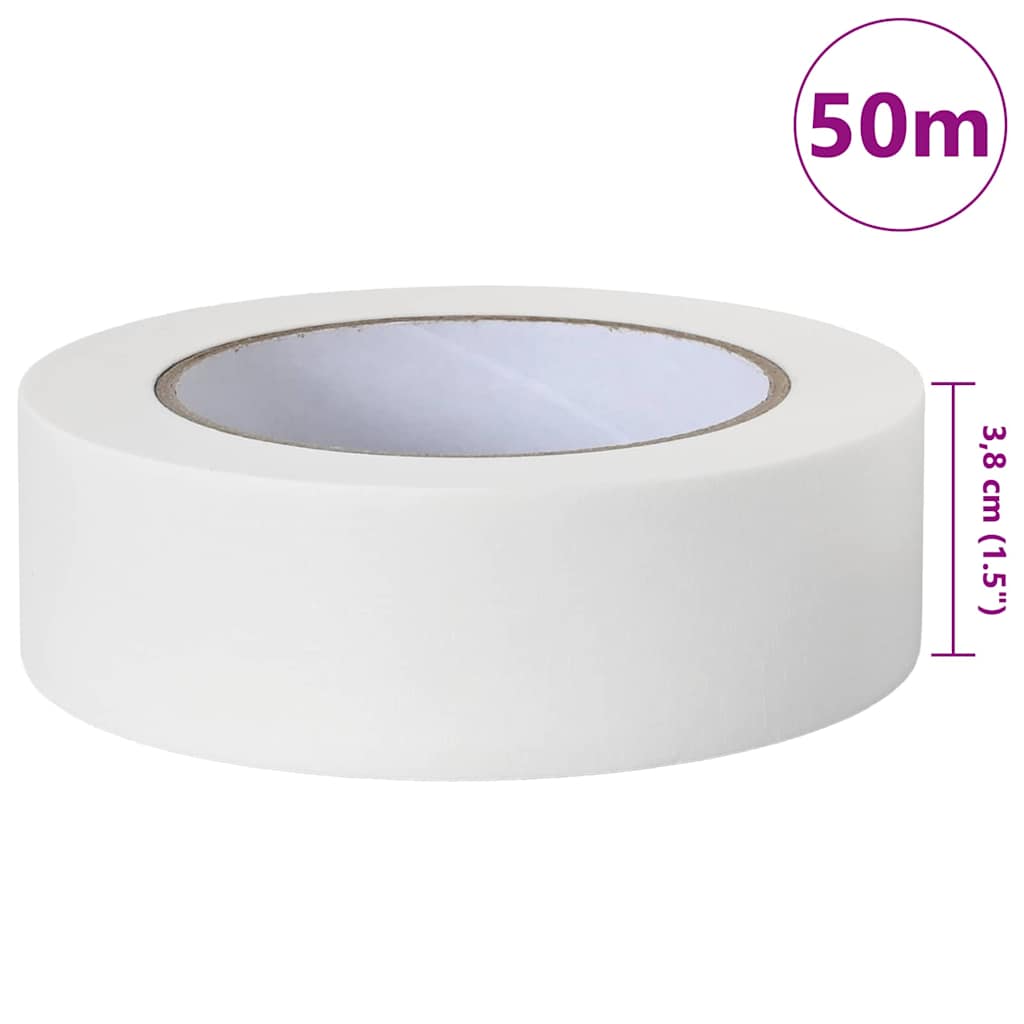 vidaXL Ταινίες Μάσκας για Ζωγράφους 50 pcs Λευκό 38mm x 50m Χαρτί