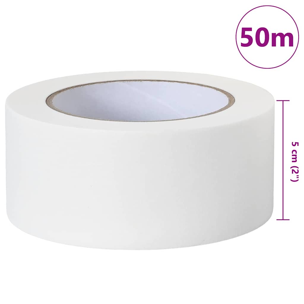 vidaXL Ταινίες Μάσκας για Ζωγράφους 6 pcs Λευκό 50mm x 50m Χαρτί