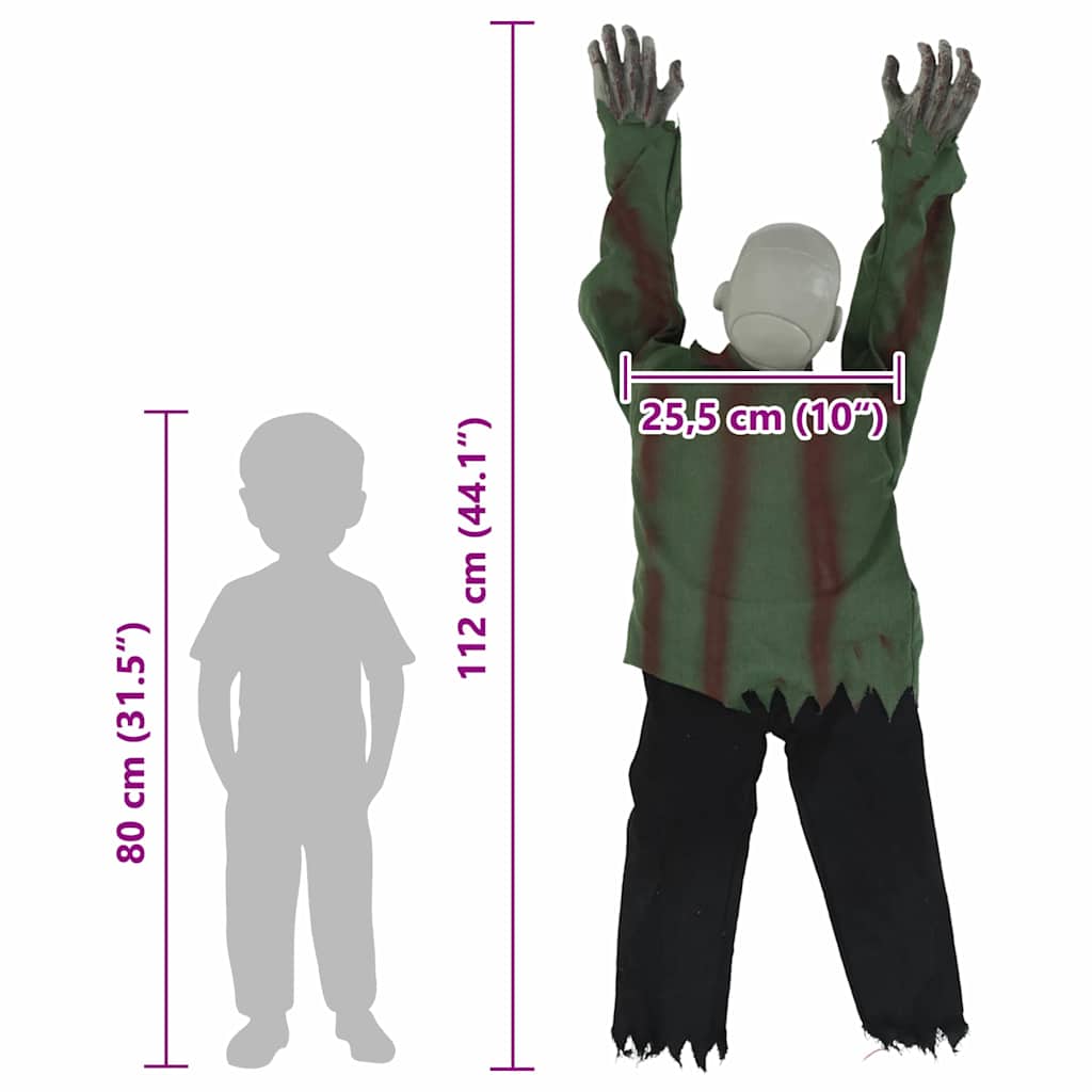 vidaXL Ερπυστικός ζωντανός νεκρός Halloween Πράσινο
