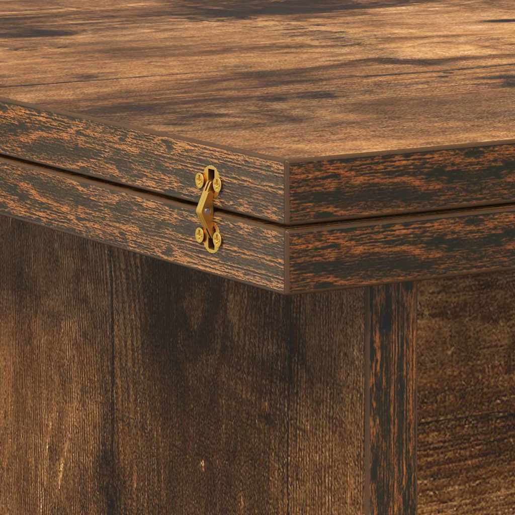 vidaXL Τραπεζάκι σαλονιού Καπνιστό Δρύς 55 x 54,5 x 45 εκ