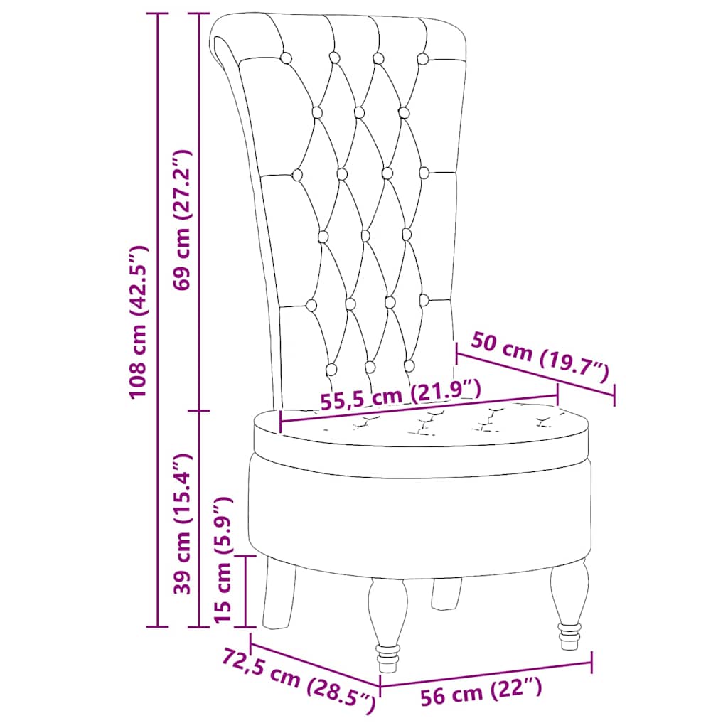 vidaXL Καναπέ με κουβέρτα Σκούρο Γκρι 56,5 x 70 x 110 εκ