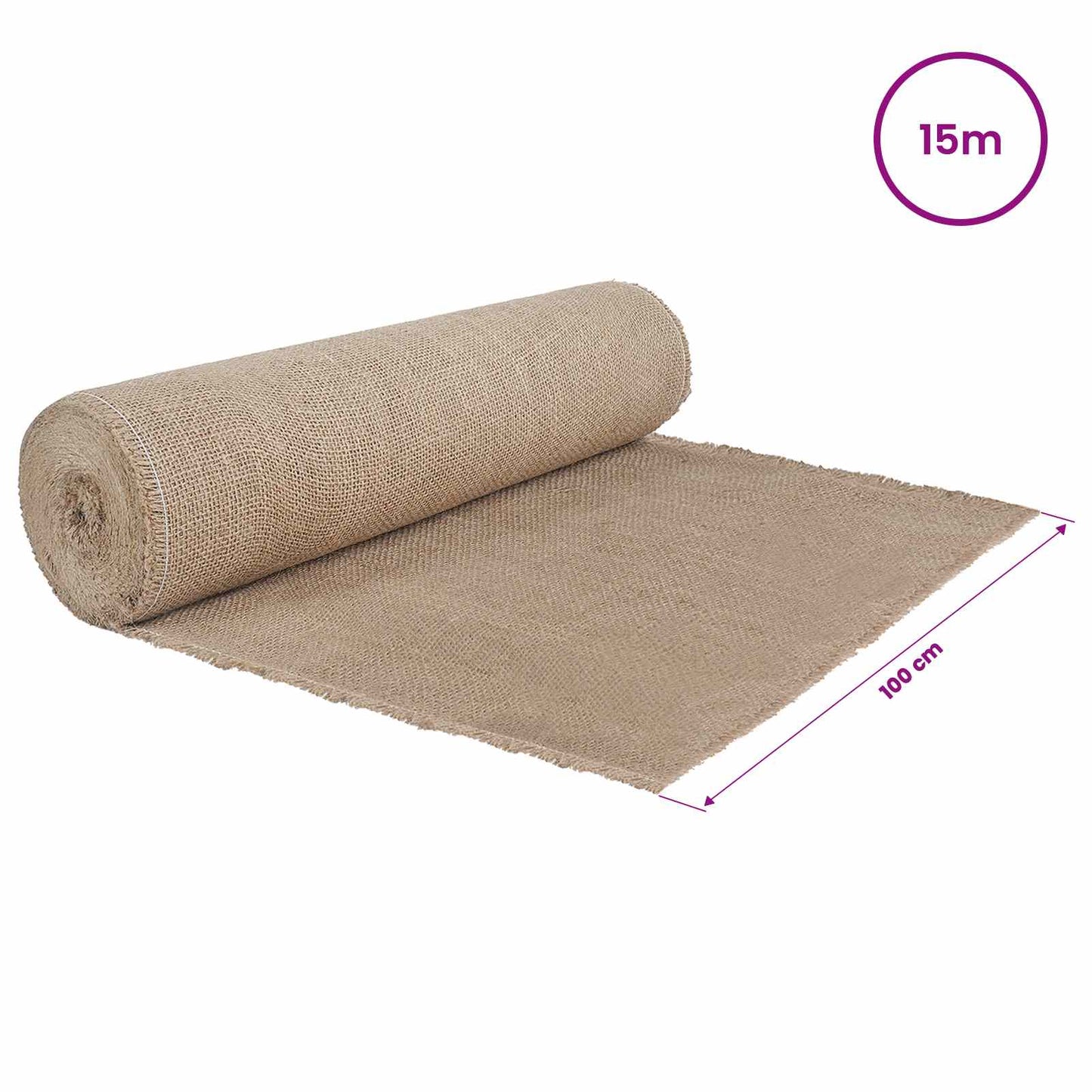 vidaXL Ρολό από Τζute 100 x 1500 εκ Φυσικό