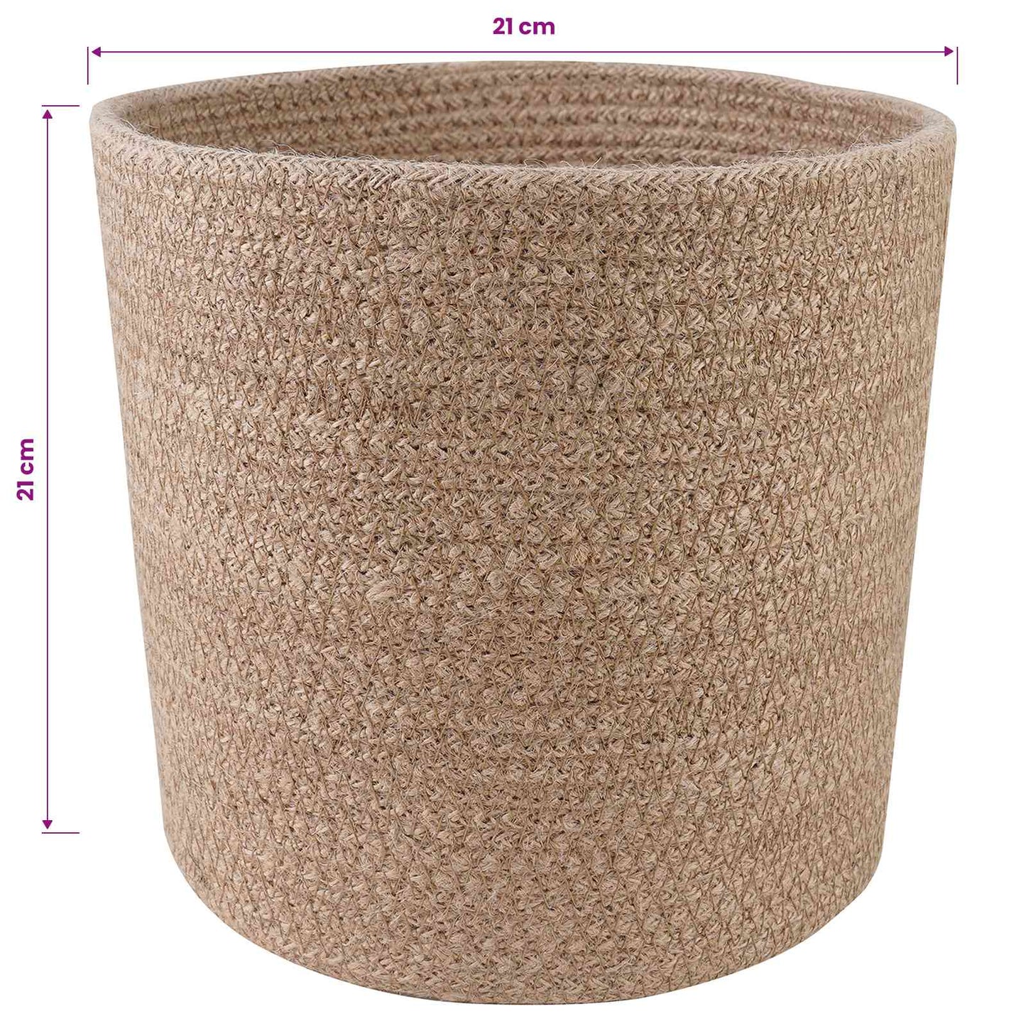 vidaXL Σετ Γλαστρών 2 pcs Φυσικό Ø 21 x 21 εκ 100% Γιούτα Τοσσά