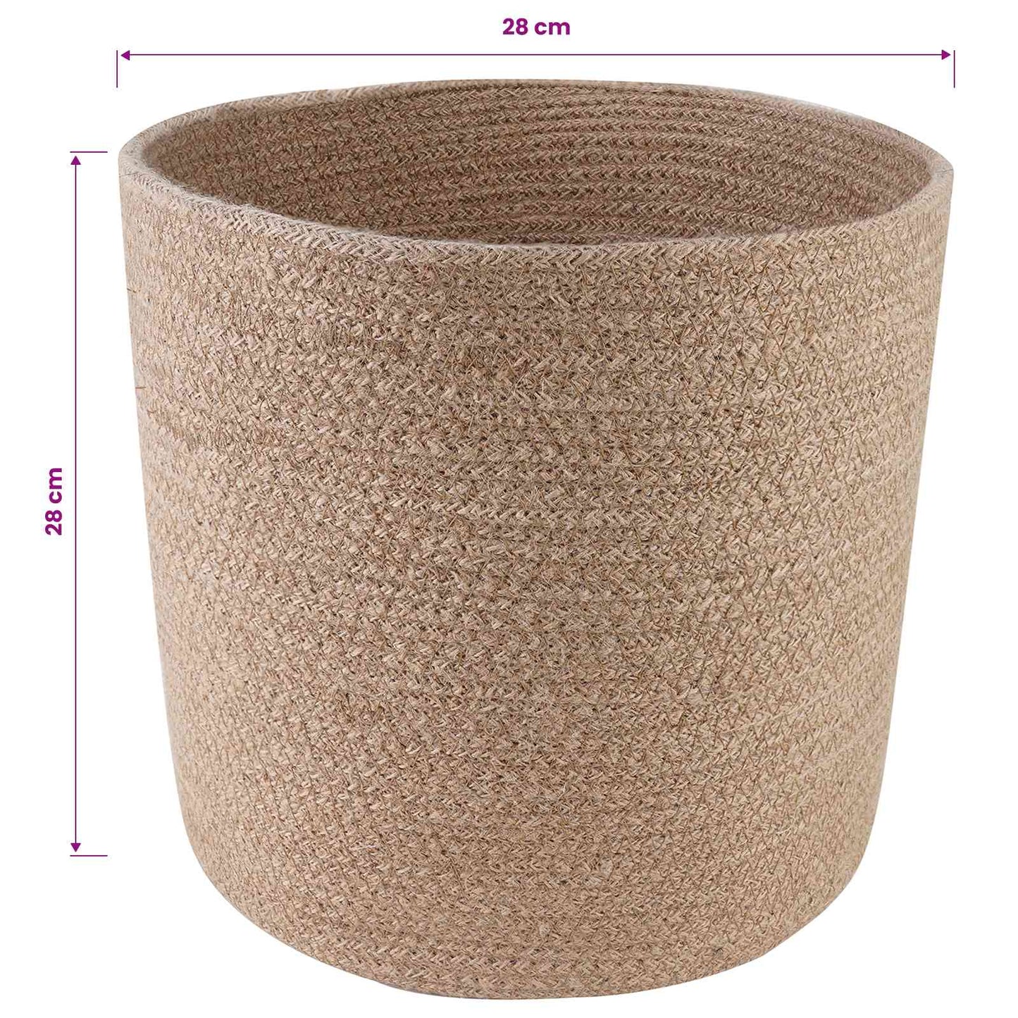 vidaXL Σετ Γλαστρών 2 pcs Φυσικό Ø 28 x 28 εκ 100% Γιούτα Τοσσά