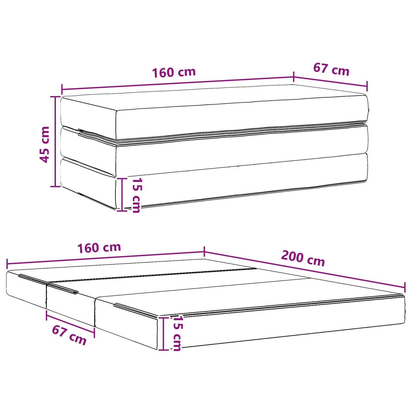 vidaXL Κρεβάτι Καναπέ Αναδιπλούμενο 160 x 67 x 45 εκ Taupe