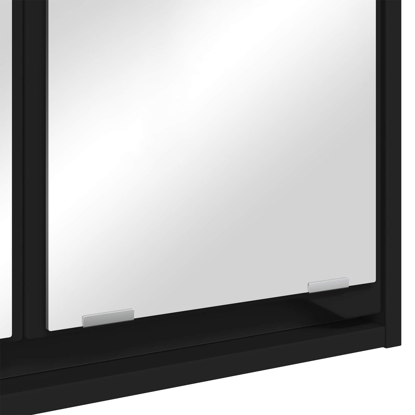 vidaXL Καθρέφτης Ντουλάπα Μπάνιου Μαύρο 60 x 20 x 60 cm