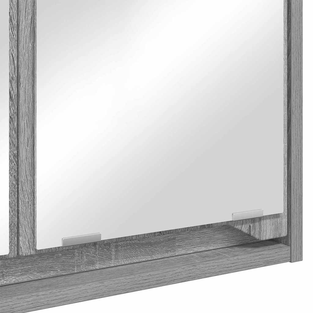 vidaXL Καθρέφτης Ντουλάπα Μπάνιου Γκρίζο Σονομα 60 x 20 x 60 cm