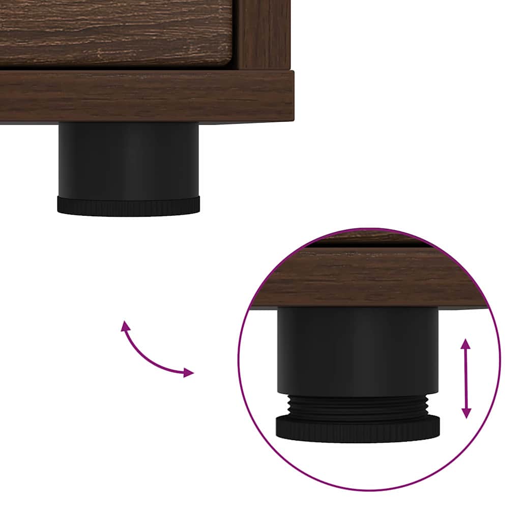 vidaXL Κομοδίνα 2 pcs Καφέ δρυς 30,5 x 30 x 43 εκ Επεξεργασμένο ξύλο