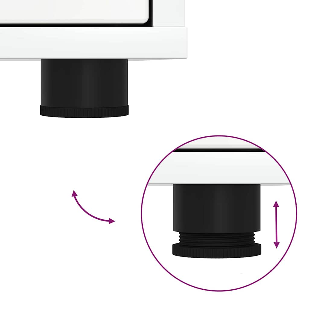 vidaXL Ντουλάπι TV με συρτάρι Υψηλής γυαλάδας λευκό 100 x 48 x 43 εκ.