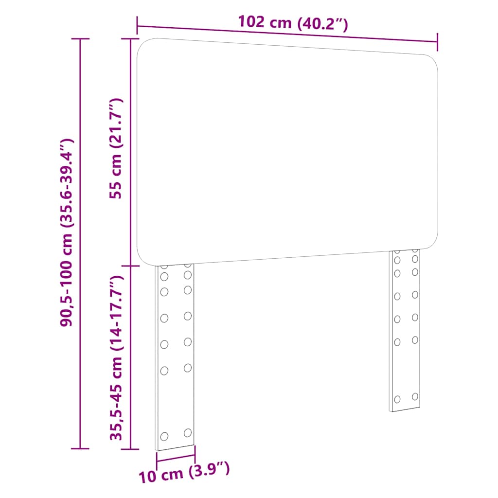 vidaXL Κεφαλάρι με κεφαλάρι Artisan Oak 100 cm Επεξεργασμένο ξύλο
