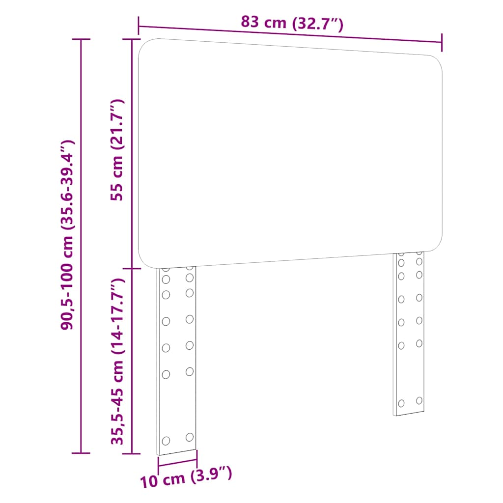 vidaXL Κεφαλάρι με κεφαλάρι Σκυρόδεμα Γκρι 80 cm Επεξεργασμένο ξύλο