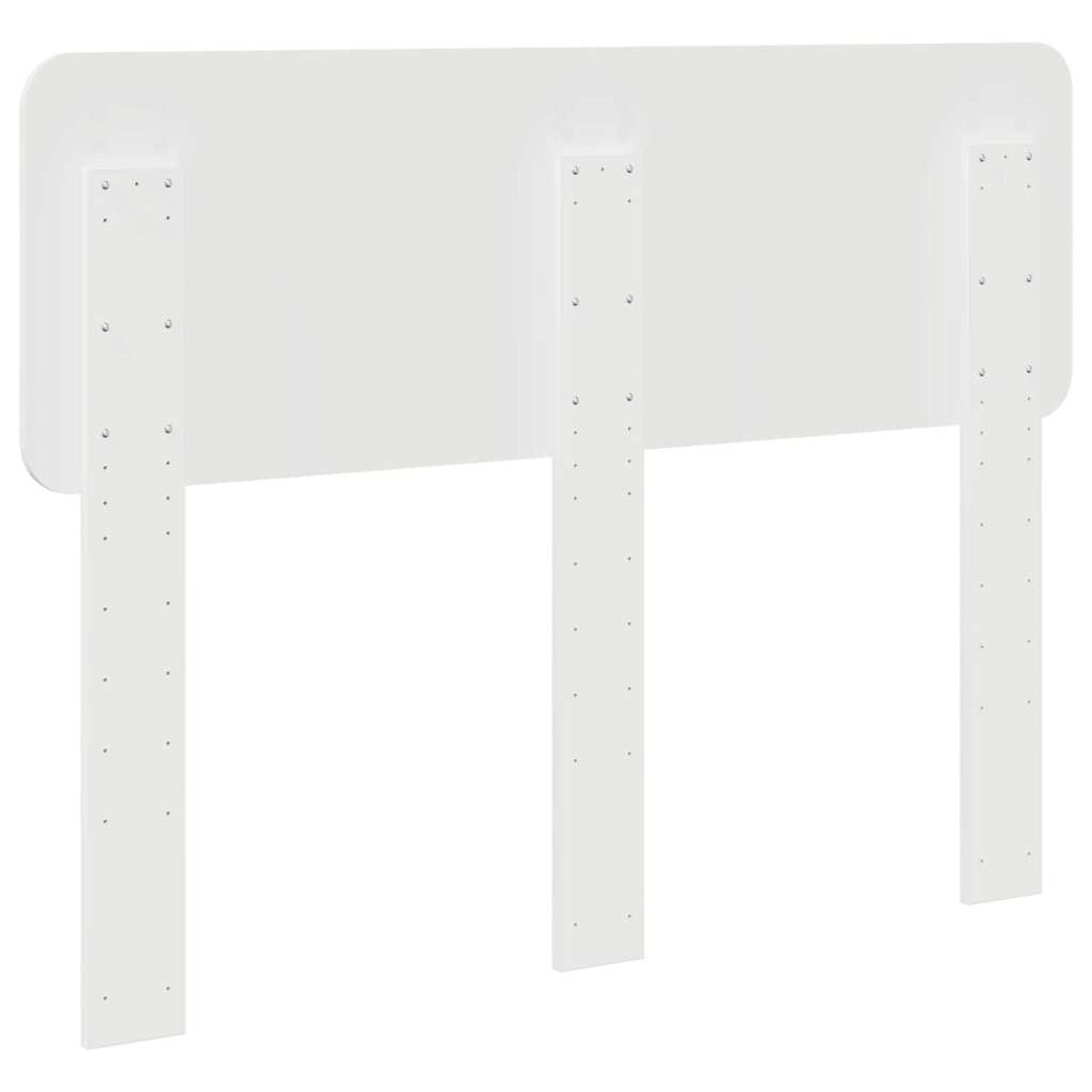 vidaXL Κεφαλάρι με κεφαλάρι Λαμπερό Λευκό 135 cm Επεξεργασμένο ξύλο