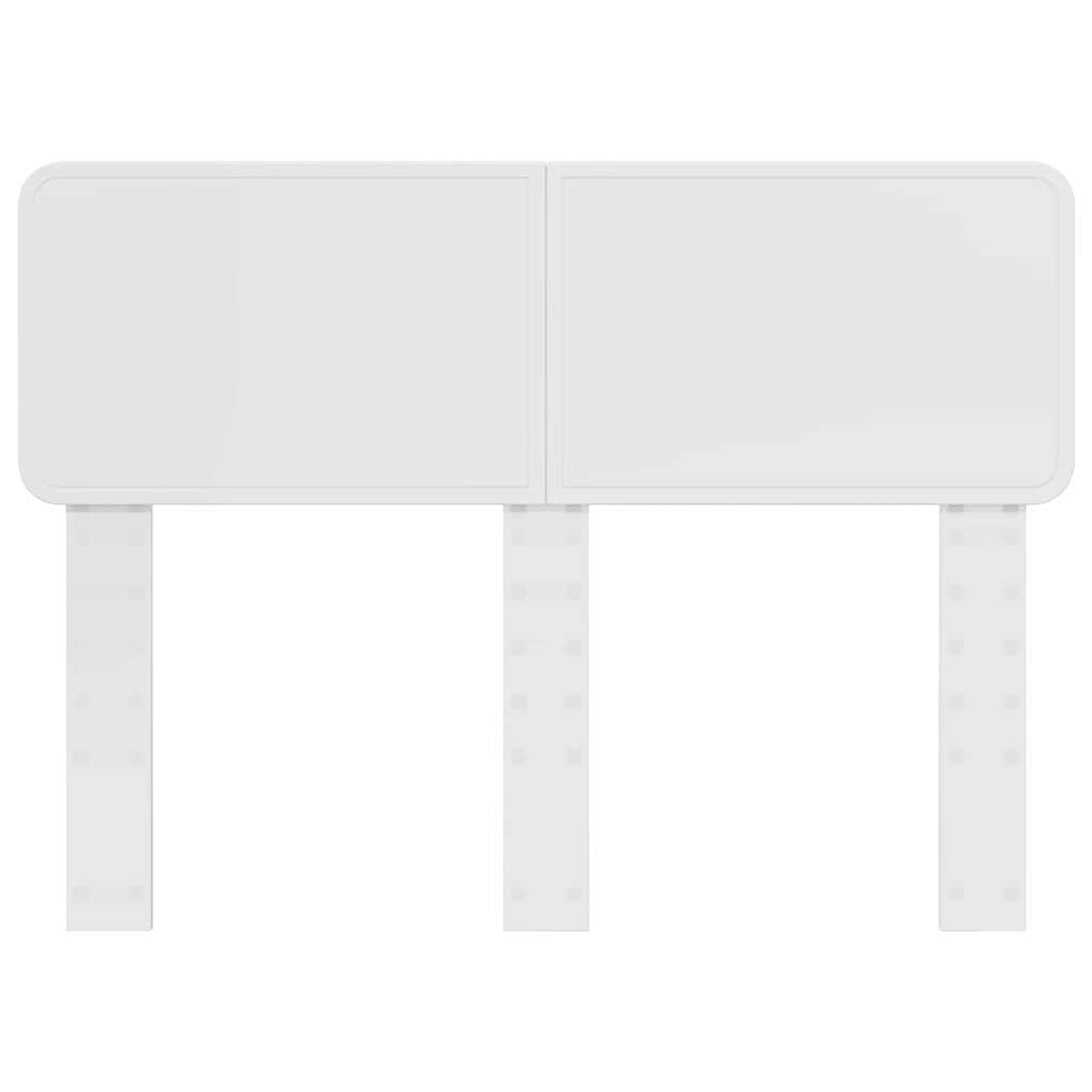 vidaXL Κεφαλάρι με κεφαλάρι Λαμπερό Λευκό 135 cm Επεξεργασμένο ξύλο