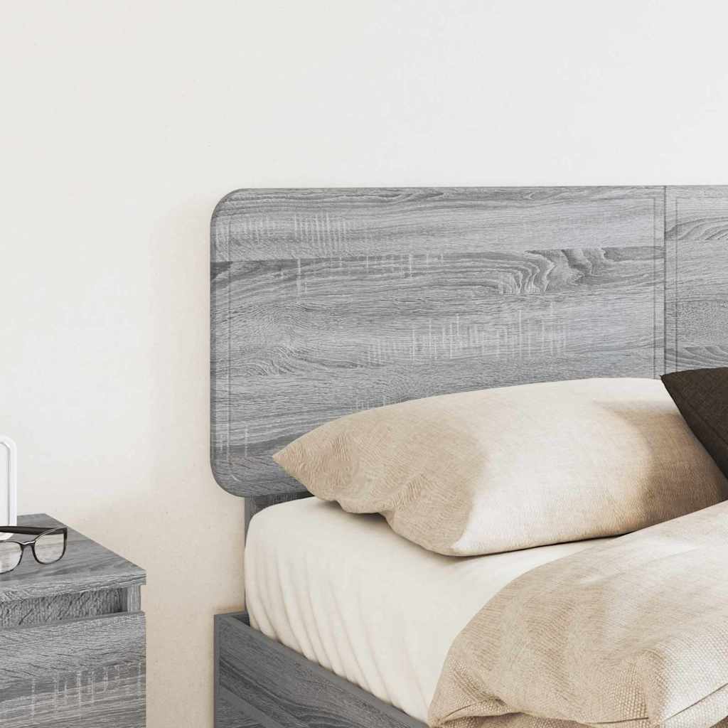 vidaXL Κεφαλάρι με κεφαλάρι Γκρίζο Σονομα 135 cm Επεξεργασμένο ξύλο