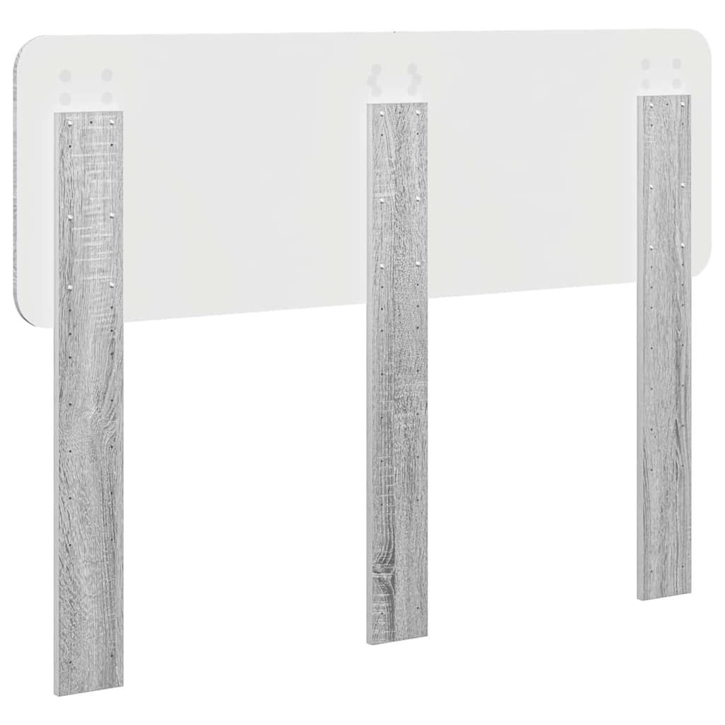 vidaXL Κεφαλάρι με κεφαλάρι Γκρίζο Σονομα 135 cm Επεξεργασμένο ξύλο