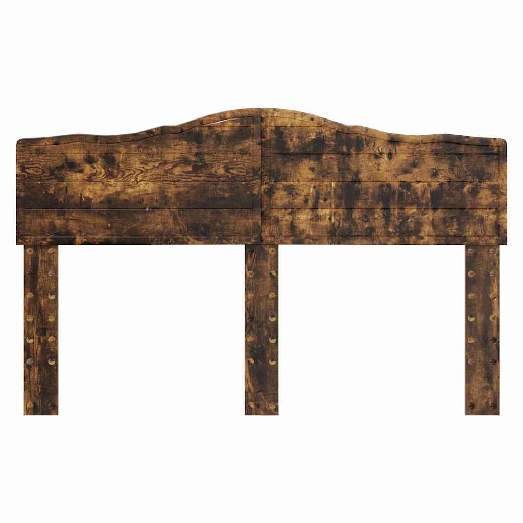 vidaXL Κεφαλάρι με κεφαλάρι Καπνιστό Δρύς 150 cm Επεξεργασμένο ξύλο