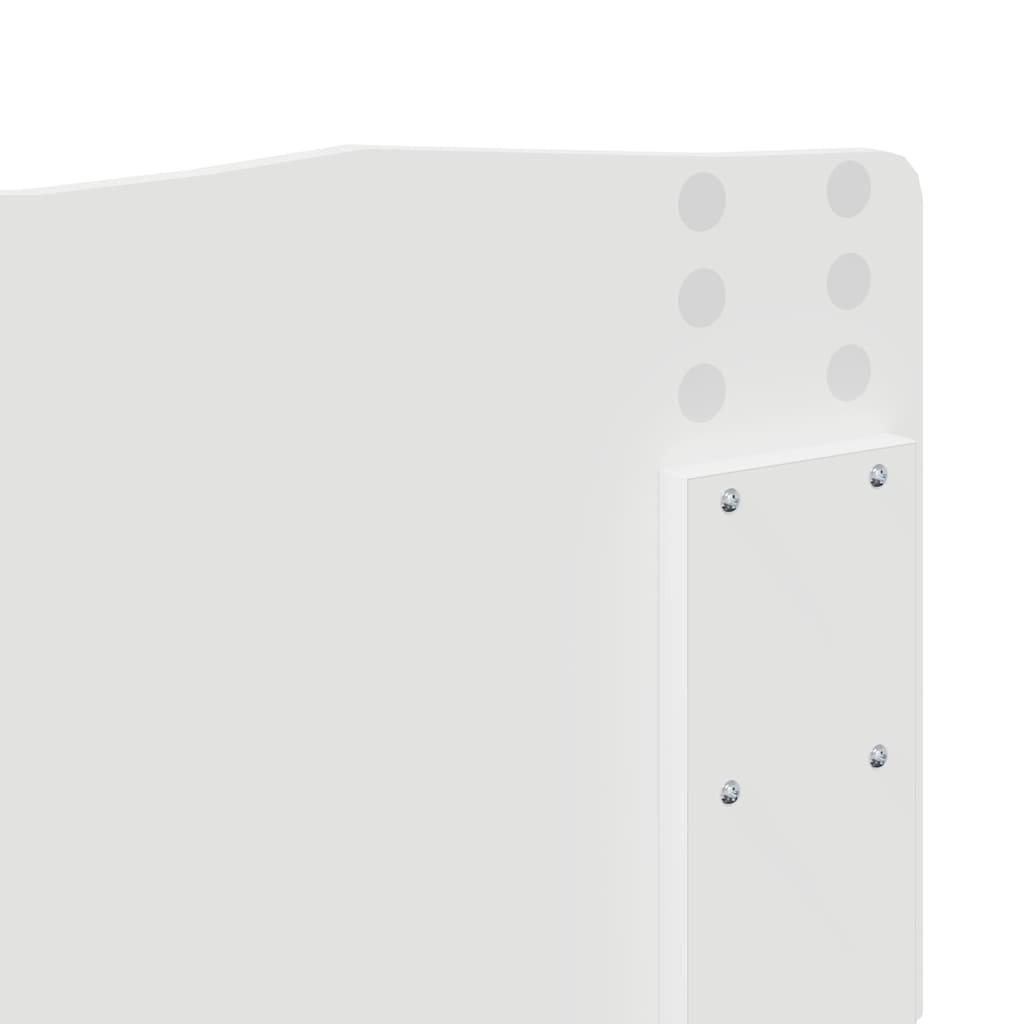 vidaXL Κεφαλάρι με κεφαλάρι Λαμπερό Λευκό 140 cm Επεξεργασμένο ξύλο