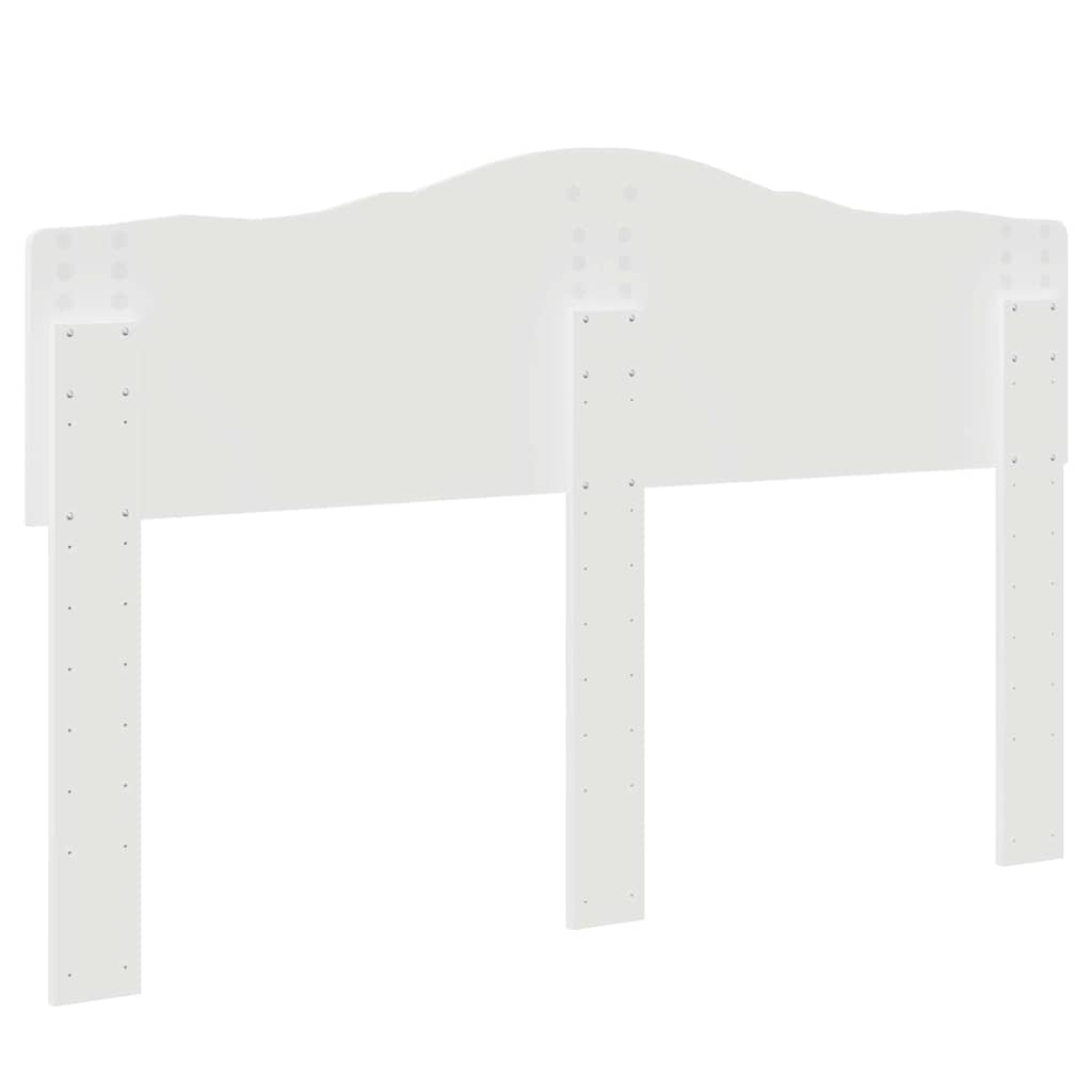 vidaXL Κεφαλάρι με κεφαλάρι Λαμπερό Λευκό 140 cm Επεξεργασμένο ξύλο