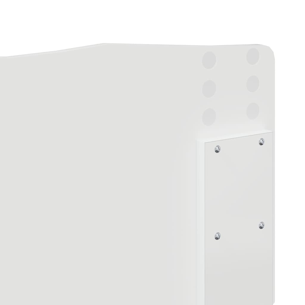 vidaXL Κεφαλάρι με κεφαλάρι Λευκό 135 cm Επεξεργασμένο ξύλο