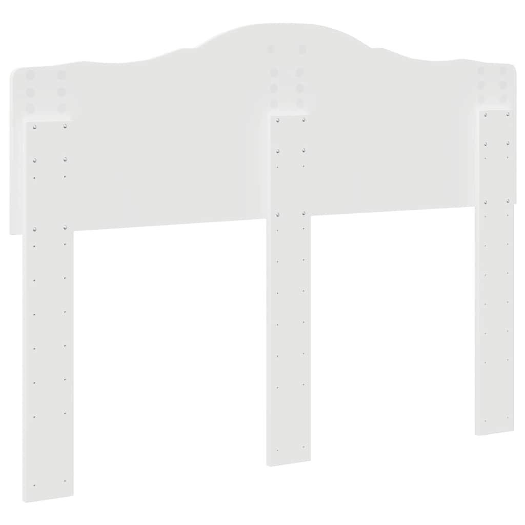 vidaXL Κεφαλάρι με κεφαλάρι Λευκό 135 cm Επεξεργασμένο ξύλο
