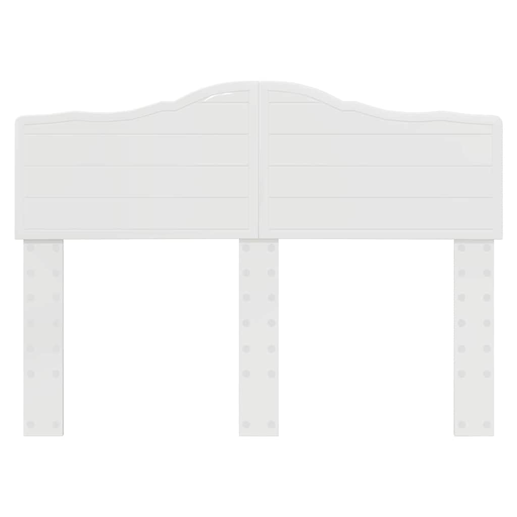 vidaXL Κεφαλάρι με κεφαλάρι Λαμπερό Λευκό 135 cm Επεξεργασμένο ξύλο