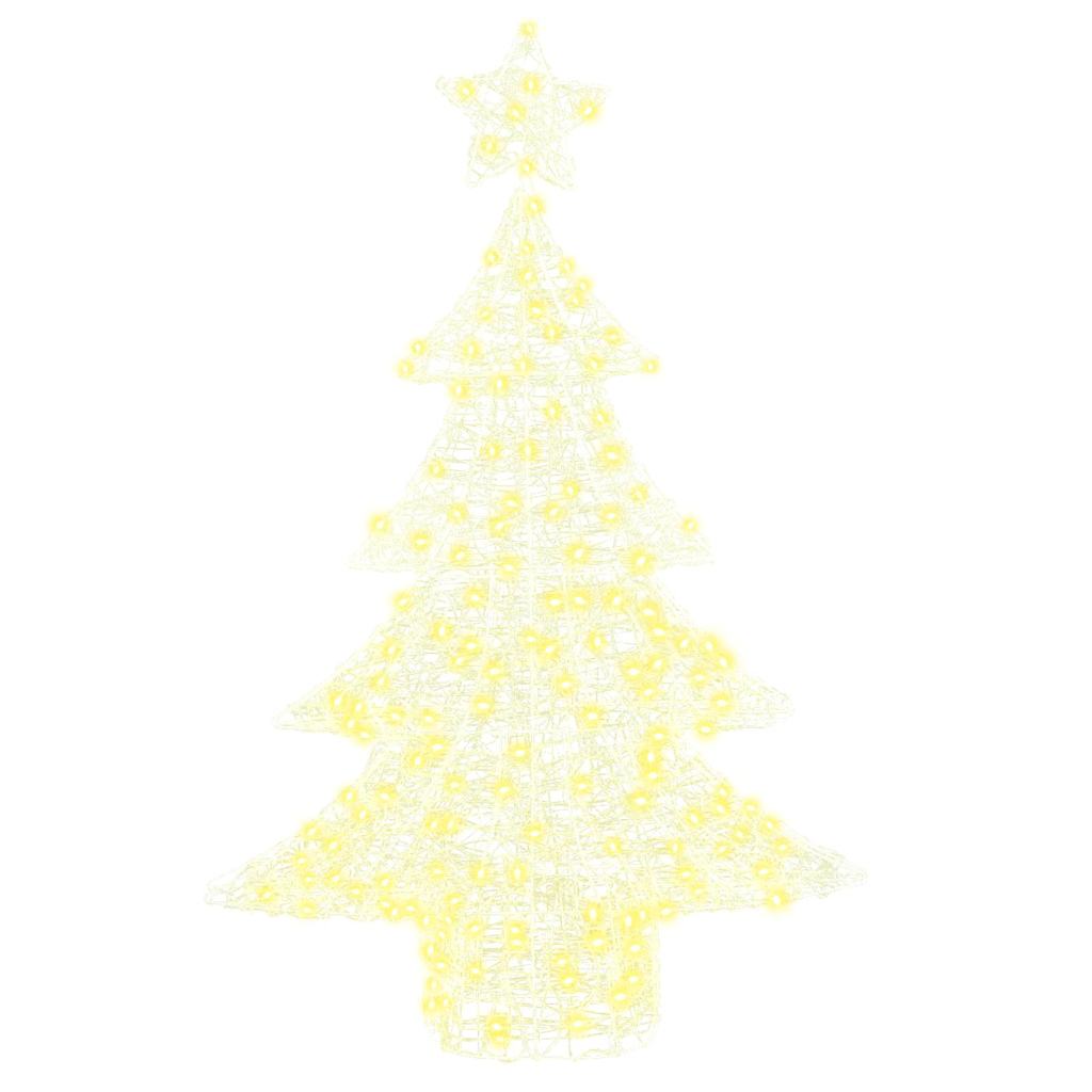 vidaXL Χριστουγεννιάτικο Δέντρο με 100 LED Θερμό λευκό 120 cm Ακρυλικό