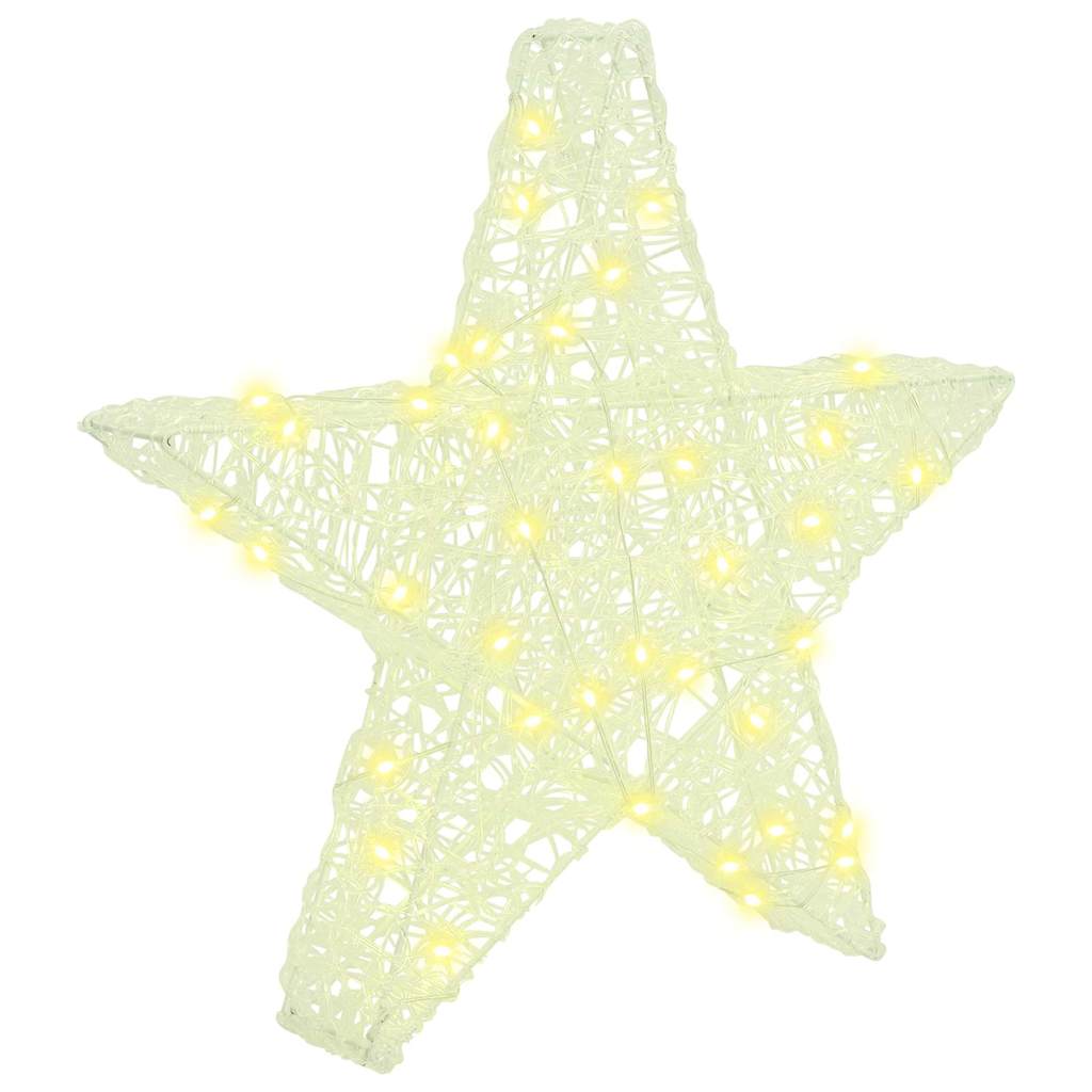 vidaXL 3D Αστέρι με 50 LED Θερμό λευκό 55 x 53.5 x 10 εκ Ακρυλικό