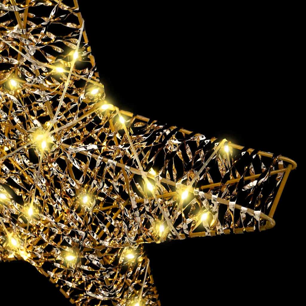 vidaXL 3D Αστέρι με 50 LED Θερμό λευκό 55 x 52.5 x 9 εκ PET