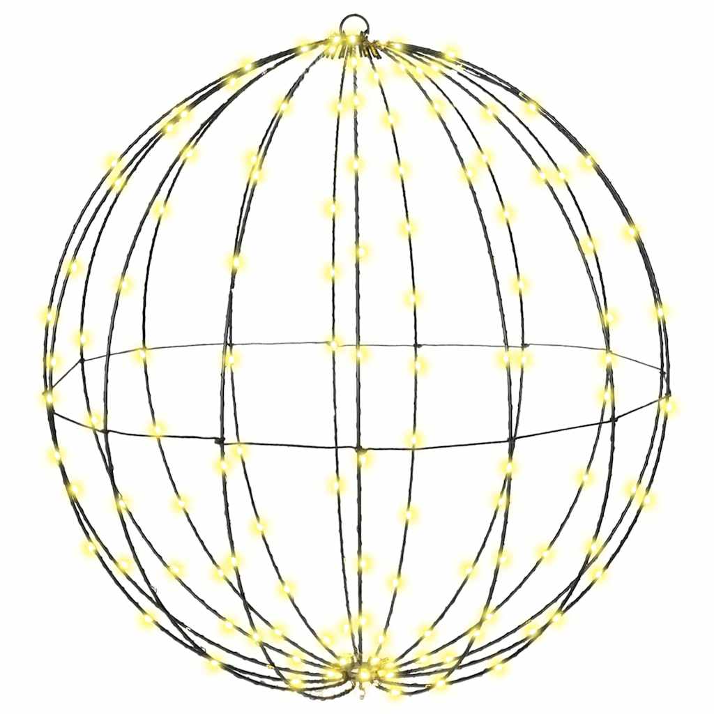 vidaXL Μπάλα με 384 LED 2 pcs Θερμό λευκό 60 cm Μέταλλο