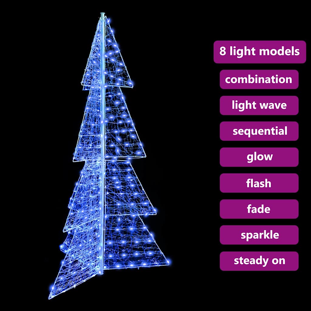 vidaXL Χριστουγεννιάτικο Δέντρο με 240 LED Μπλε 180 cm Ακρυλικό