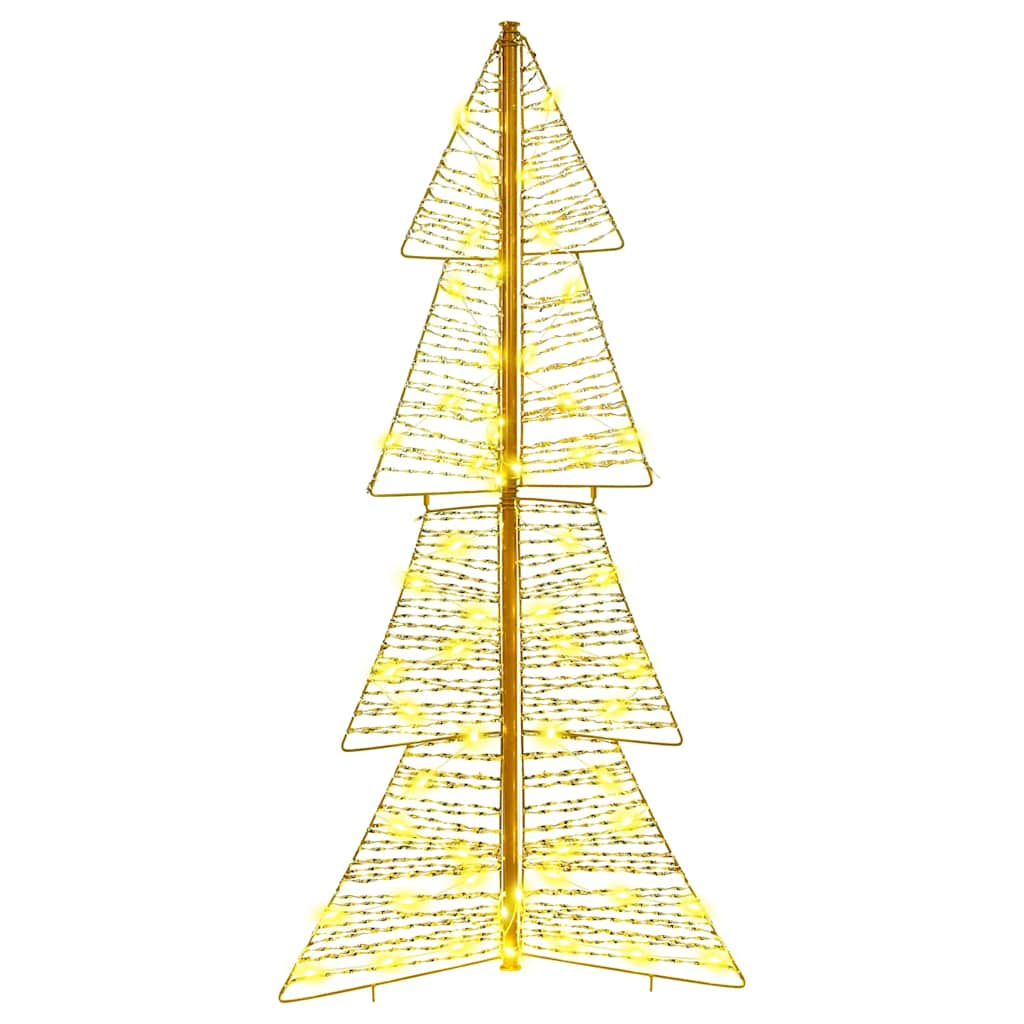 vidaXL Χριστουγεννιάτικο Δέντρο με 100 LED Θερμό λευκό 120 cm PET