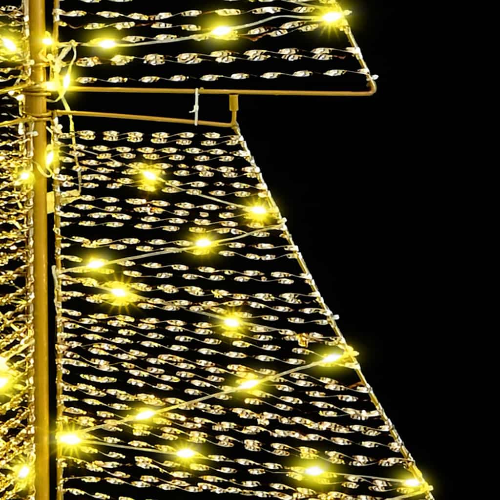 vidaXL Χριστουγεννιάτικο Δέντρο με 240 LED Θερμό λευκό 180 cm PET